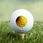 午後遅くひまわりパーソナライズされたのゴルフボール ゴルフボール (インサイチュ 木)