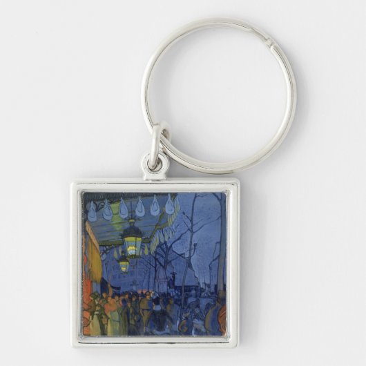 午後5時の通り場面、1887年 キーホルダー (正面)