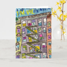 午後7時NYC感謝グリーティングカード（封筒つき） カード