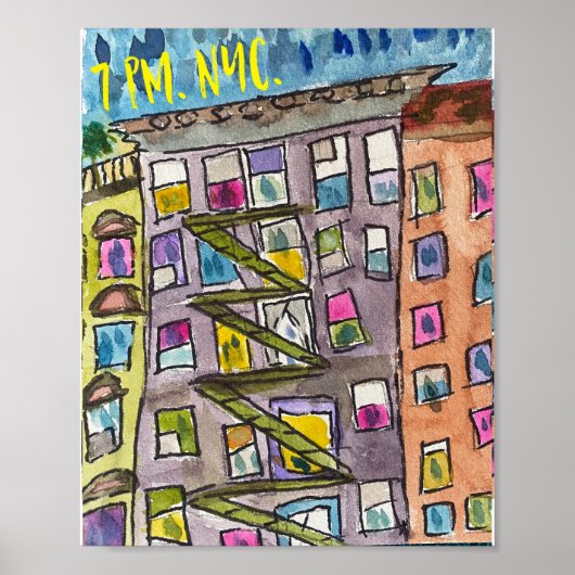 午後7時NYC感謝ポスター ポスター (正面)