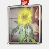 午後9時のひまわり メタルオーナメント (左)