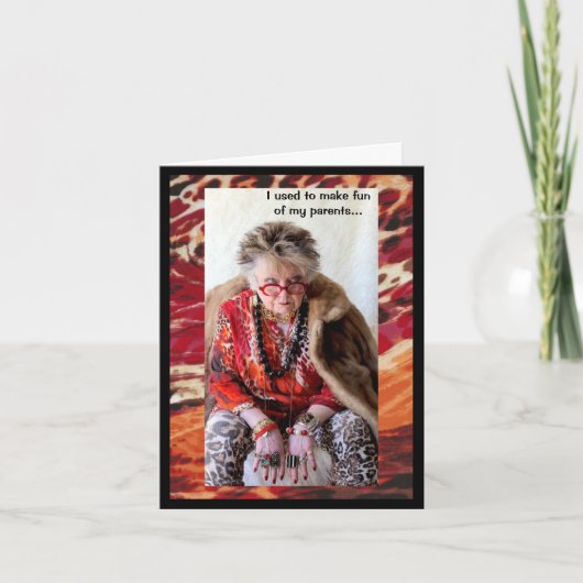 午後9時半の親就寝。 カード (正面)