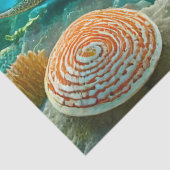 午後+サンゴ礁のアカエイ、デザイン2 薄葉紙 (詳細)