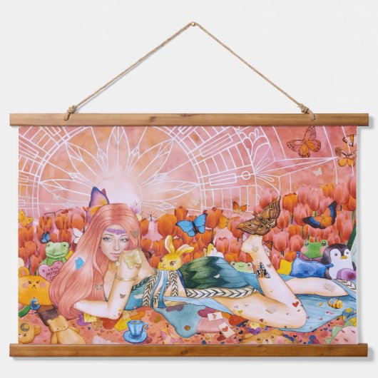 午後 吊り下げ型タペストリー (正面)