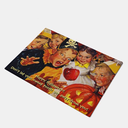 半おもしろい世紀ハロウィーン甘歯ドアマット ドアマット (アングル)