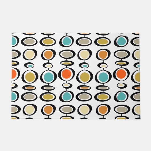 半はっきりした世紀のモダン抽象芸術界 ドアマット (正面)