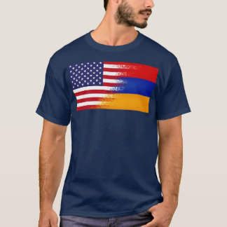 半アルメニア半アメリカおもしろいギフト Tシャツ