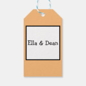 半エレガント世紀ギフトモダンラベル ギフトタグ (裏面)