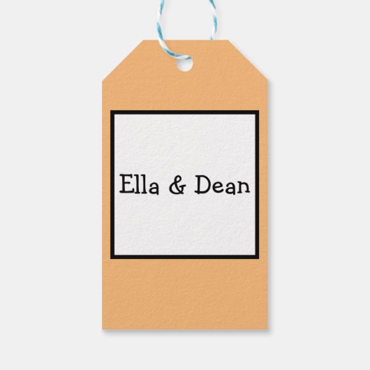 半エレガント世紀ギフトモダンラベル ギフトタグ (裏面)