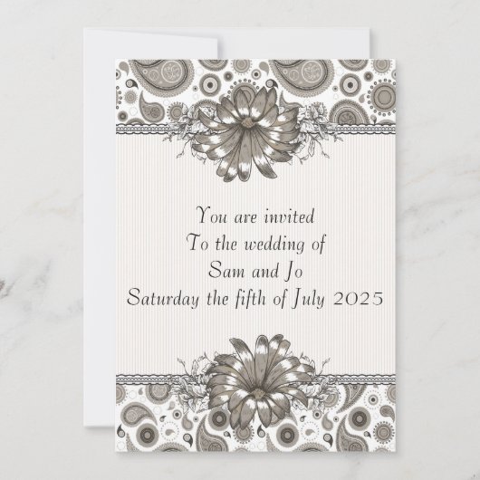 半カスタマイズフォーマル可能な招待状 招待状 (正面)