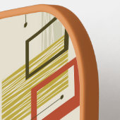 半カラフルモダン世紀の幾何学模様 ピックルボールラケット (左詳細)