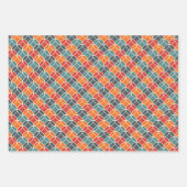 半カラフル世紀のスタイルパタモダンーン ラッピングペーパーシート (正面3)