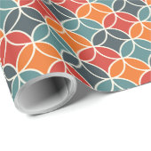 半カラフル世紀のスタイルパタモダンーン ラッピングペーパー (ロールコーナー)
