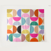 半カラフル世紀の抽象芸術パタモダンーン タペストリー (正面(横))