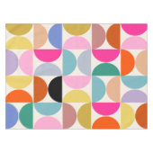 半カラフル世紀の抽象芸術パタモダンーン テーブルクロス (正面(横))