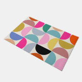 半カラフル世紀の抽象芸術パタモダンーン ドアマット (アングル)