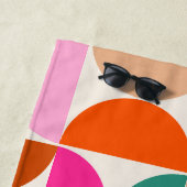 半カラフル世紀の抽象芸術パタモダンーン ビーチタオル (インサイチュ)