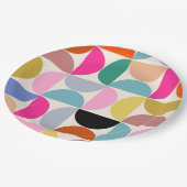 半カラフル世紀の抽象芸術パタモダンーン ペーパープレート (アングル)