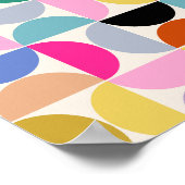 半カラフル世紀の抽象芸術パタモダンーン ポスター (角)