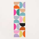 半カラフル世紀の抽象芸術パタモダンーン ヨガマット (正面)