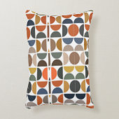 半カラフル世紀レトロ幾何学模様 アクセントクッション (正面(垂直))