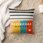 半カラフル世紀抽象芸術パーソナライズされた名 クッション (ブランケット)