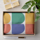 半カラフル円ジオメトリ 薄葉紙 (ギフト)