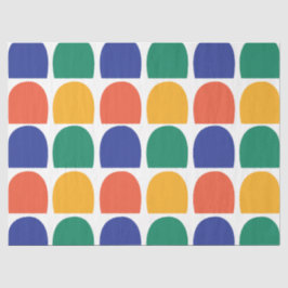 半カラフル円ジオメトリ 薄葉紙