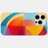 半カラフル円形状 Case-Mate iPhoneケース (裏面 (横))