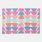 半カラフル円抽象芸術幾何学模様 キッチンタオル (横)