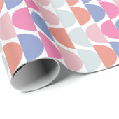 半カラフル円抽象芸術幾何学模様 ラッピングペーパー (ロールコーナー)