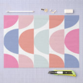 半カラフル円抽象芸術幾何学模様 薄葉紙 (クラフト)