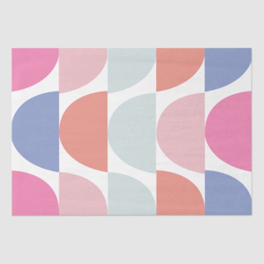 半カラフル円抽象芸術幾何学模様 薄葉紙 (正面)