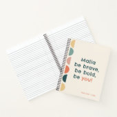 半カラフル円 | Be You!名パーソナライズされた前 ノートブック (内部)