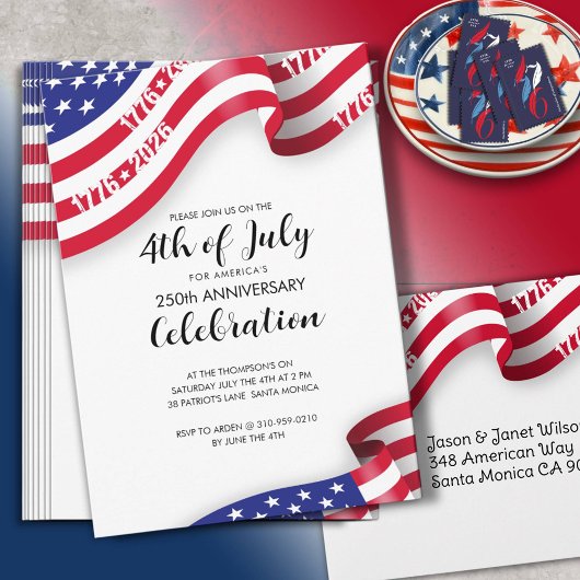 半クィンセンテニアル 4th Of July 祝賀会 招待状