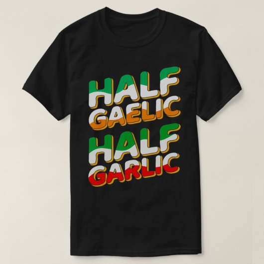 半ゲール半ニンニクstパディス衣服イタリアンlep tシャツ (デザイン正面)
