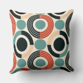 半コンテンポラリー世紀スタイル幾何学模様 クッション (裏面)