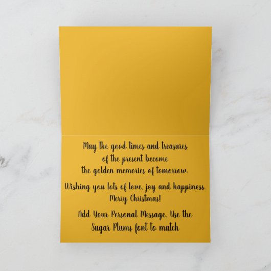 半サンタのトラックのクリスマス シーズンカード (内部)