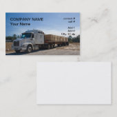 半トラックの製材輸送 名刺 (正面/裏面)
