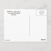 半ドーム・アレングロウ。 ポストカード (裏面)