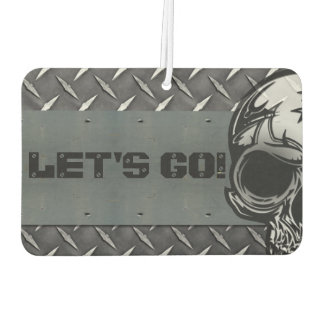 半パーソナライズされたスカルのダイヤモンドプレート カーエアーフレッシュナー