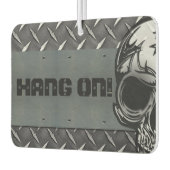 半パーソナライズされたスカルのダイヤモンドプレート カーエアーフレッシュナー (左)