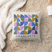 半パーソナライズされた世紀の幾何モダン物カラフル クッション (ブランケット)