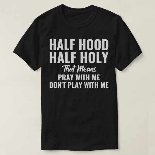 半フード祈半神聖な私と遊はM Tシャツ (デザイン正面)