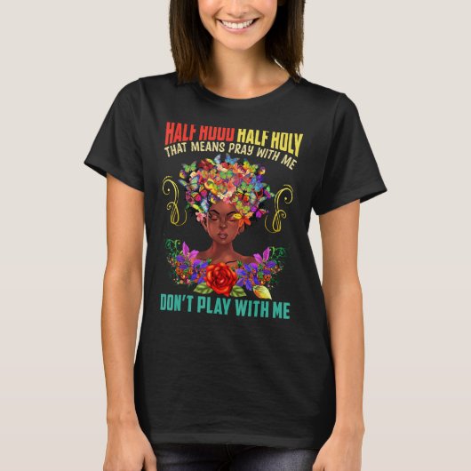 半フード祈半神聖な私と遊はM Tシャツ (正面)