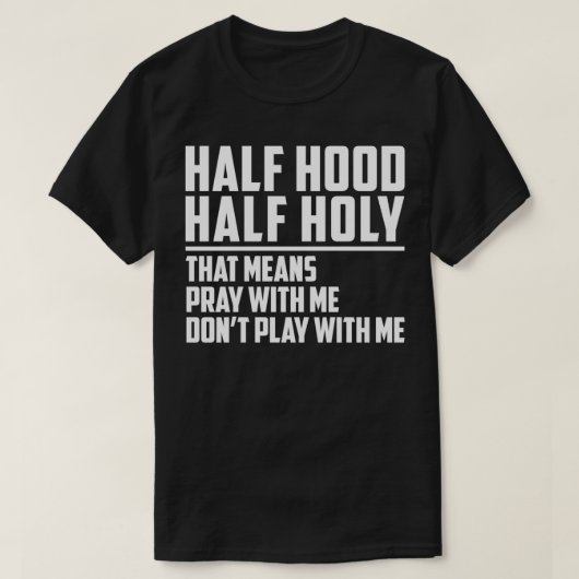 半フード祈半神聖な私と遊はM Tシャツ (デザイン正面)