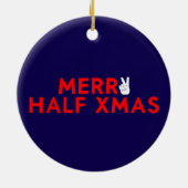 半メリークリスマスおもしろい- 7月のクリスマス セラミックオーナメント (裏面)