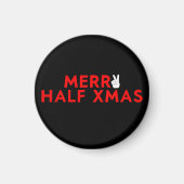 半メリークリスマスおもしろい- 7月のクリスマス マグネット (正面)