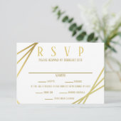 半モダンデザイン- RSVP/ディナーの選択肢 招待状 (スタンド正面)