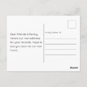 半モダン世紀引っ越しました発表 ポストカード (裏面)